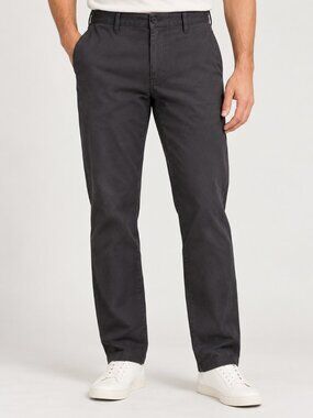 Dockers Men's 40x36 Charcoal Gray Flat Front Chino Pants